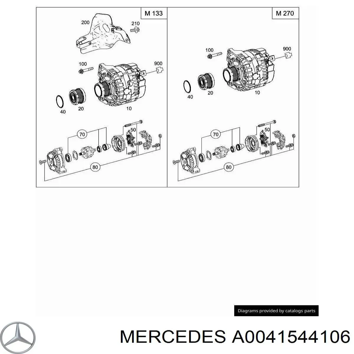 A0041544106 Mercedes Relê-regulador do gerador (relê de carregamento)