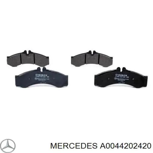 A0044202420 Mercedes Sapatas do freio dianteiras de disco