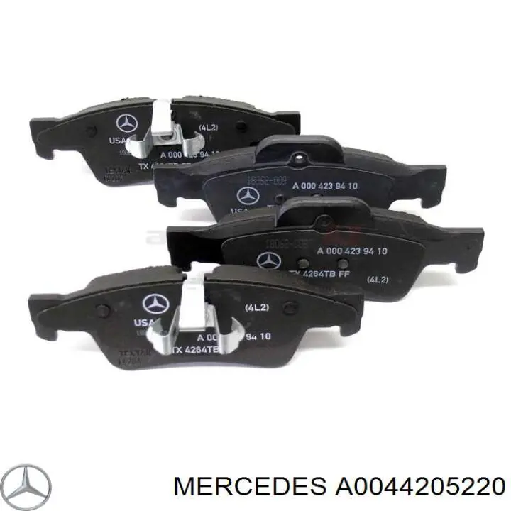 A0044205220 Mercedes Sapatas do freio traseiras de disco