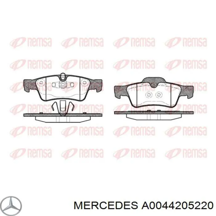 Sapatas do freio traseiras de disco Mercedes A0044205220 preço, a partir de 32,07 USD