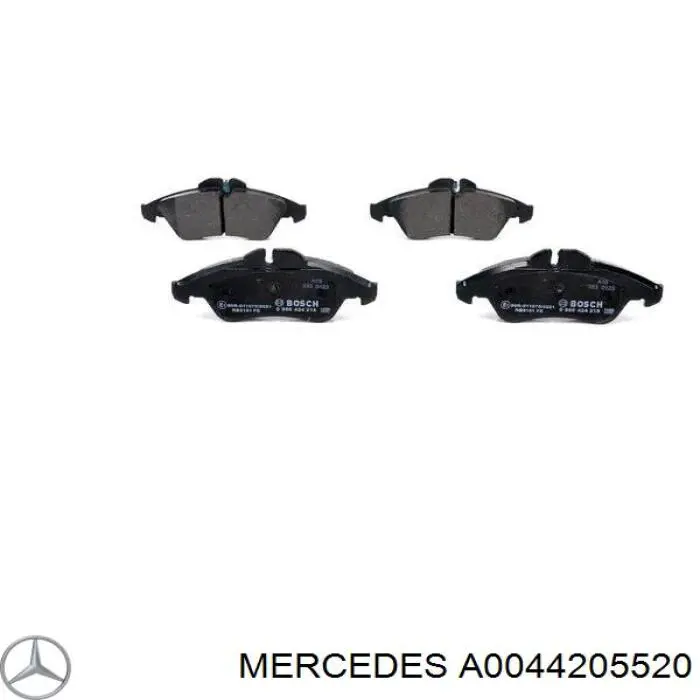 Compre A0044205520 Mercedes Sapatas do freio dianteiras de disco