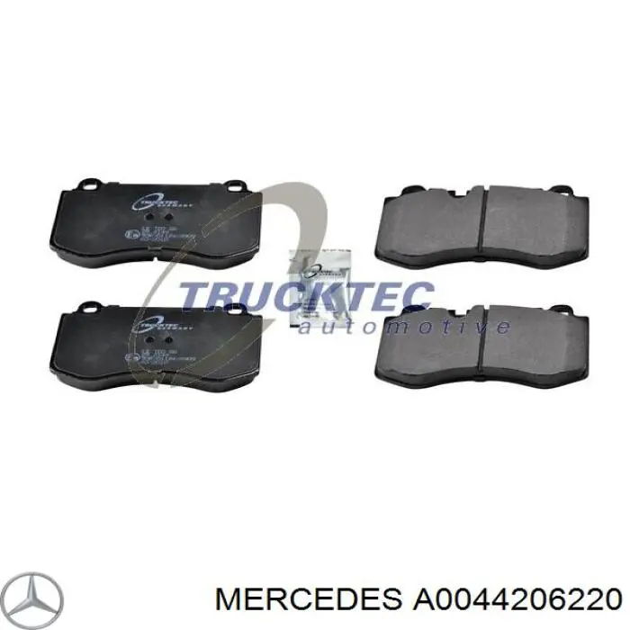 Compre A0044206220 Mercedes Sapatas do freio dianteiras de disco