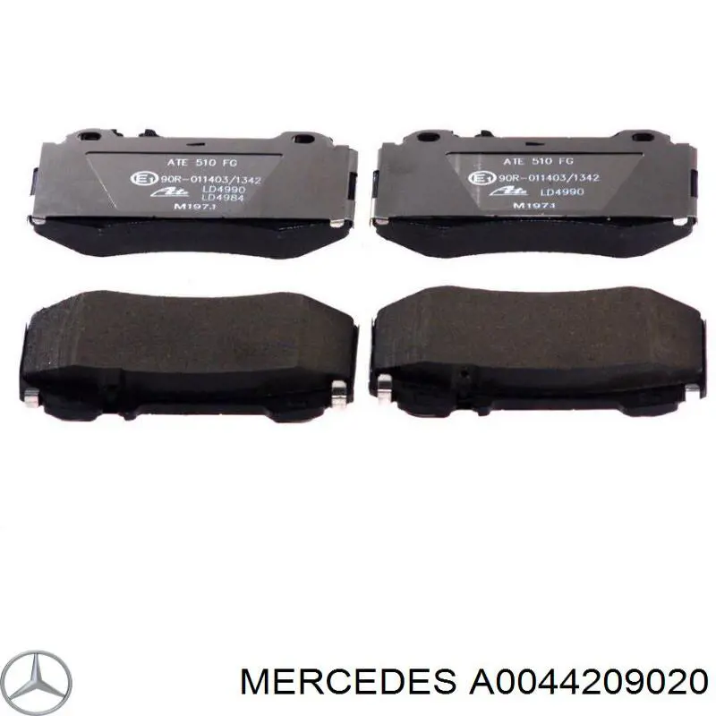 Compre A0044209020 Mercedes Sapatas do freio dianteiras de disco