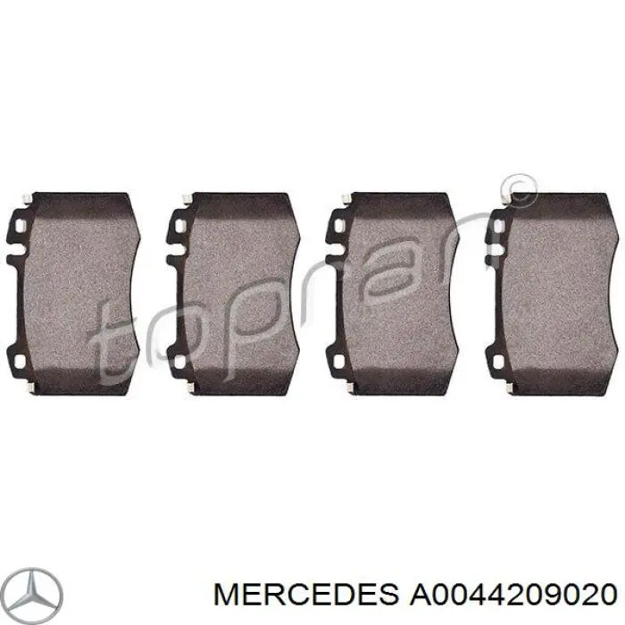 Sapatas do freio dianteiras de disco Mercedes A0044209020 preço, a partir de 27,98 USD