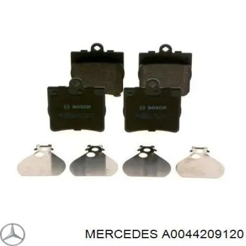 Compre A0044209120 Mercedes Sapatas do freio traseiras de disco
