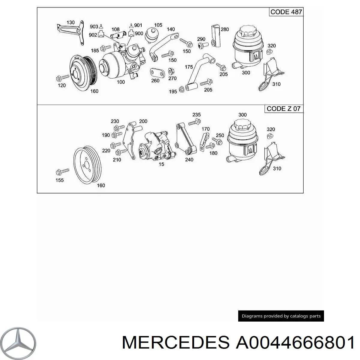 0044666801 Mercedes Bomba da Direção hidrâulica assistida
