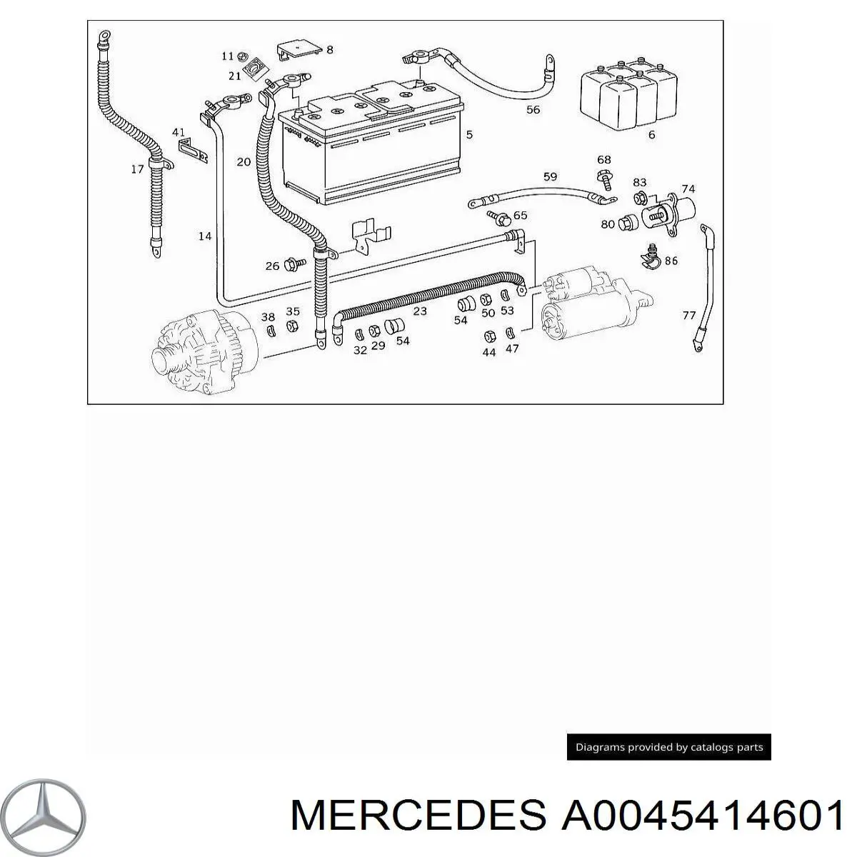 A0045414601 Mercedes Bateria recarregável (PILHA)