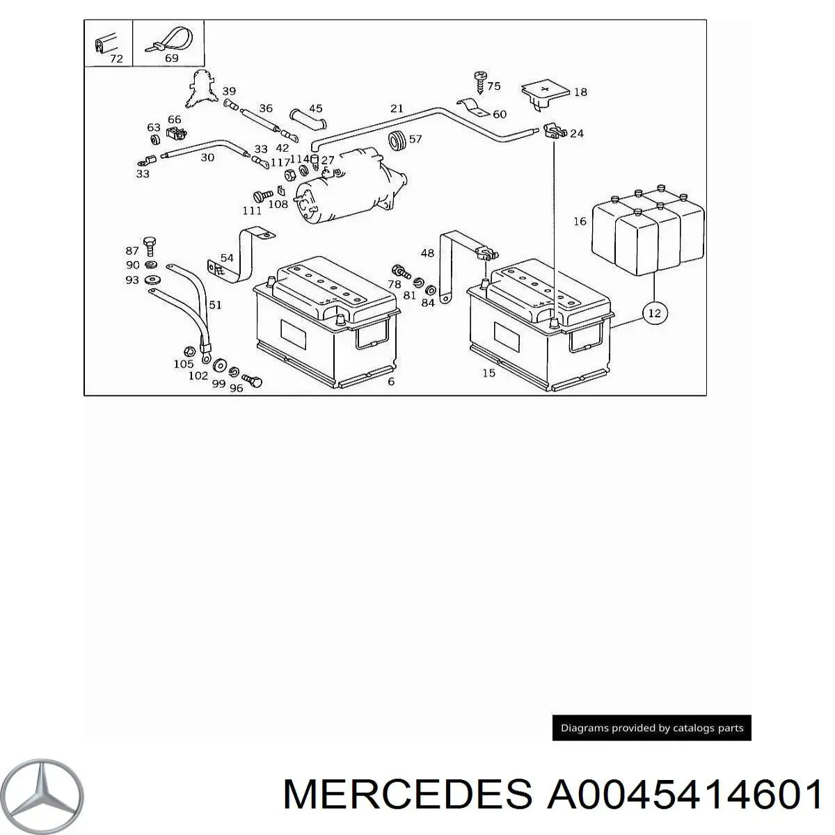 Bateria recarregável (PILHA) Mercedes A0045414601 preço, a partir de 292,47 USD