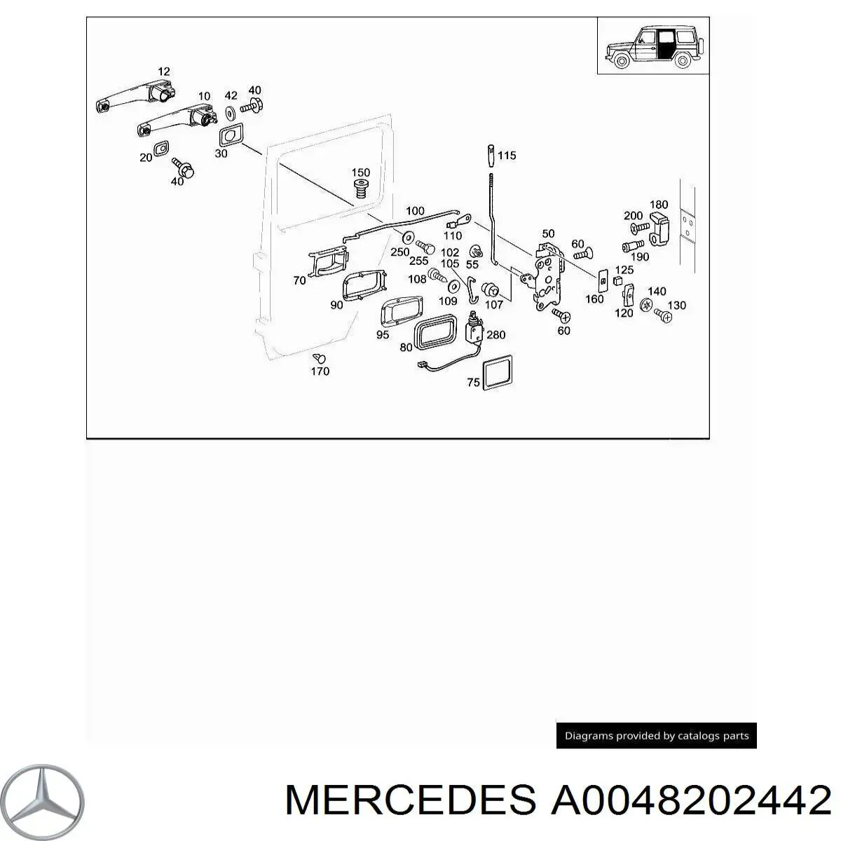 Motor acionador de abertura/fechamento de porta-malas (de 3ª/5ª porta traseira) Mercedes A0048202442 preço, a partir de 282,95 USD