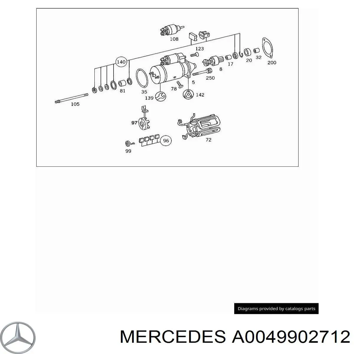 A0049902712 Mercedes Kit de reparação do relê de tração do motor de arranco