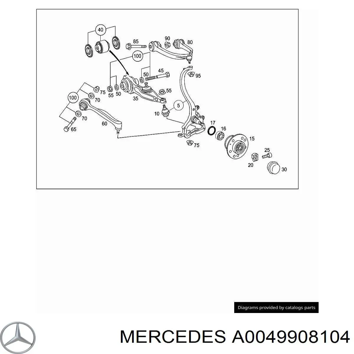  Mercedes A0049908104 preço, a partir de 75,42 USD