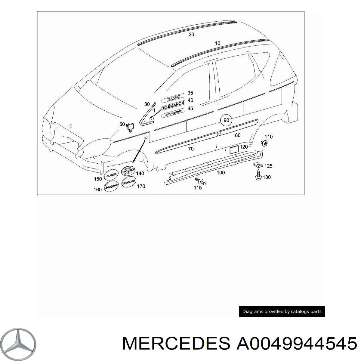  Mercedes A0049944545 preço, a partir de 2,06 USD