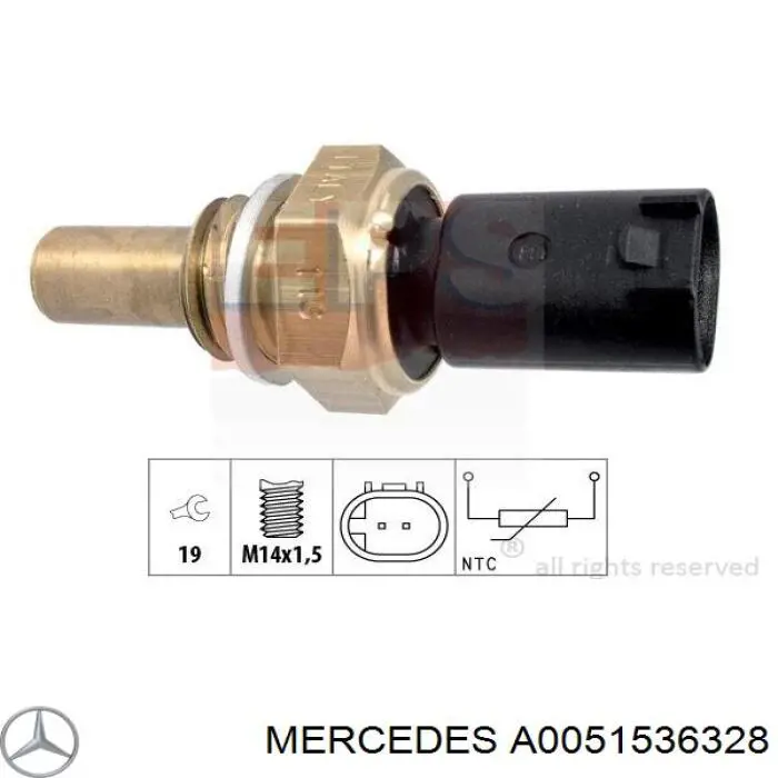 Sensor de temperatura de combustível Mercedes A0051536328 preço, a partir de 11,80 USD