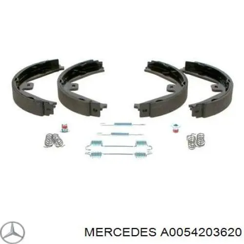 A0054203620 Mercedes Sapatas do freio de estacionamento