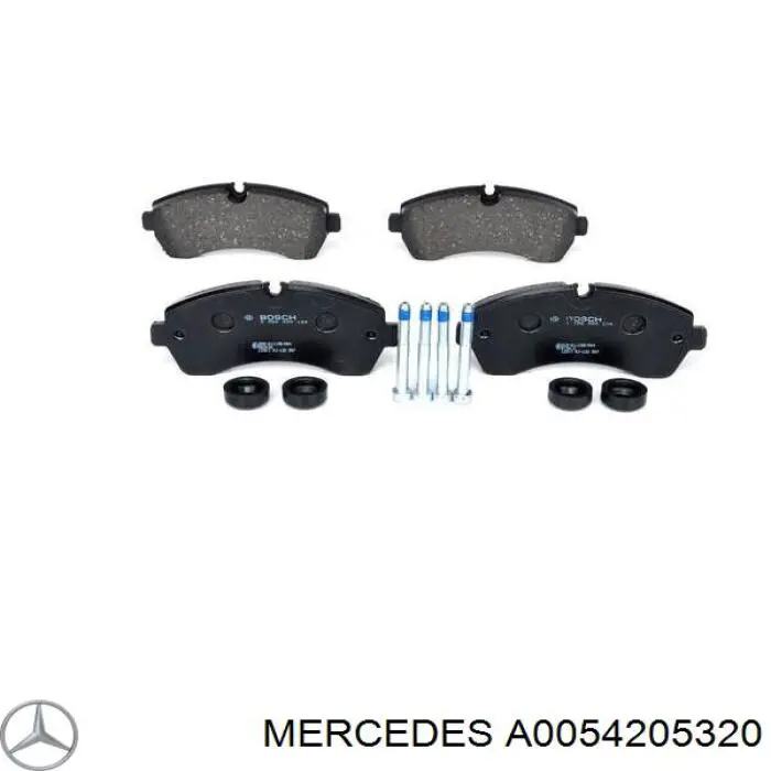 A0054205320 Mercedes Sapatas do freio dianteiras de disco