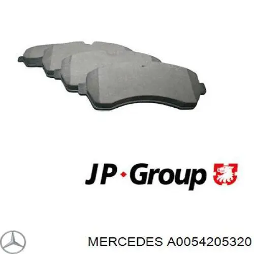 Compre A0054205320 Mercedes Sapatas do freio dianteiras de disco