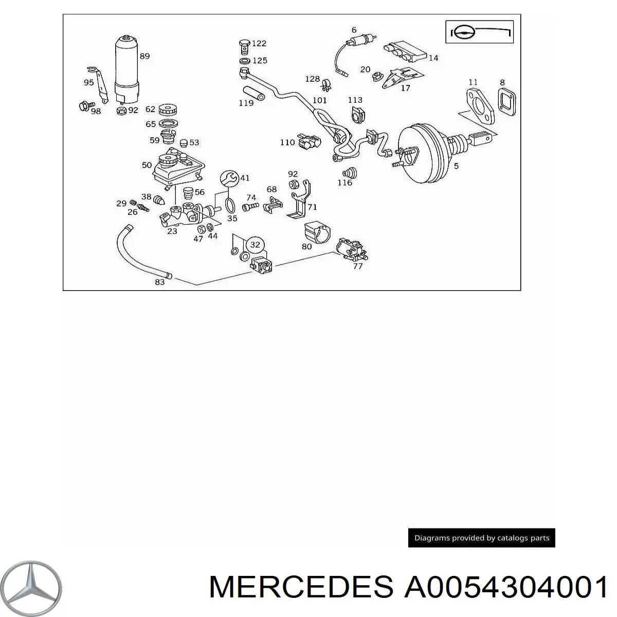 Cilindro mestre do freio Mercedes S  C140