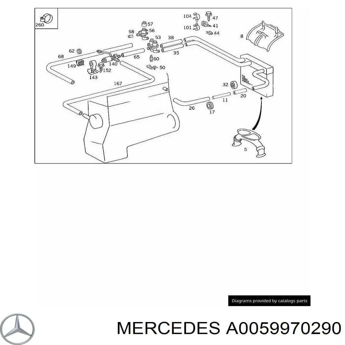 Compre N916026016001 Mercedes Braçadeira de aperto metálica, universal