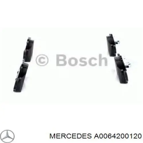 A0064200120 Mercedes Sapatas do freio traseiras de disco