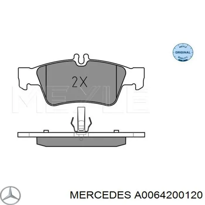 Sapatas do freio traseiras de disco Mercedes A0064200120 preço, a partir de 28,34 USD