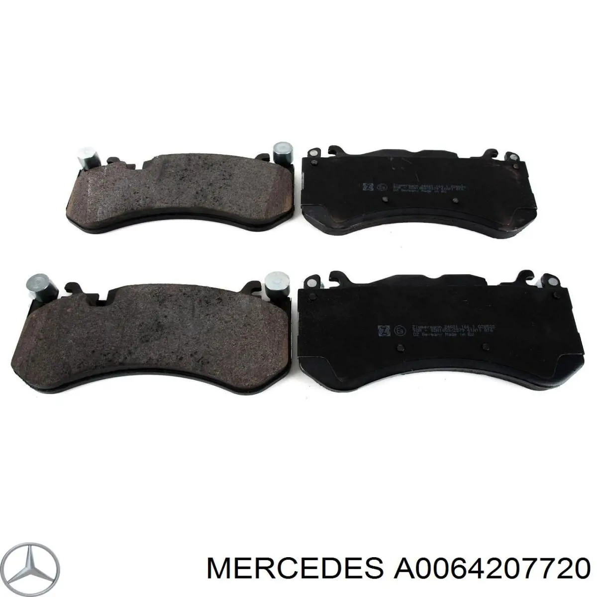 Sapatas do freio dianteiras de disco A0064207720 Mercedes