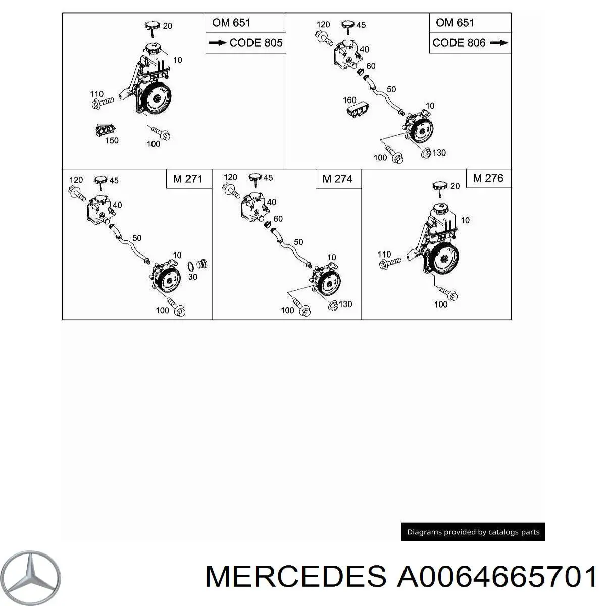 Bomba da Direção hidrâulica assistida Mercedes A0064666401 preço, a partir de 204,22 USD