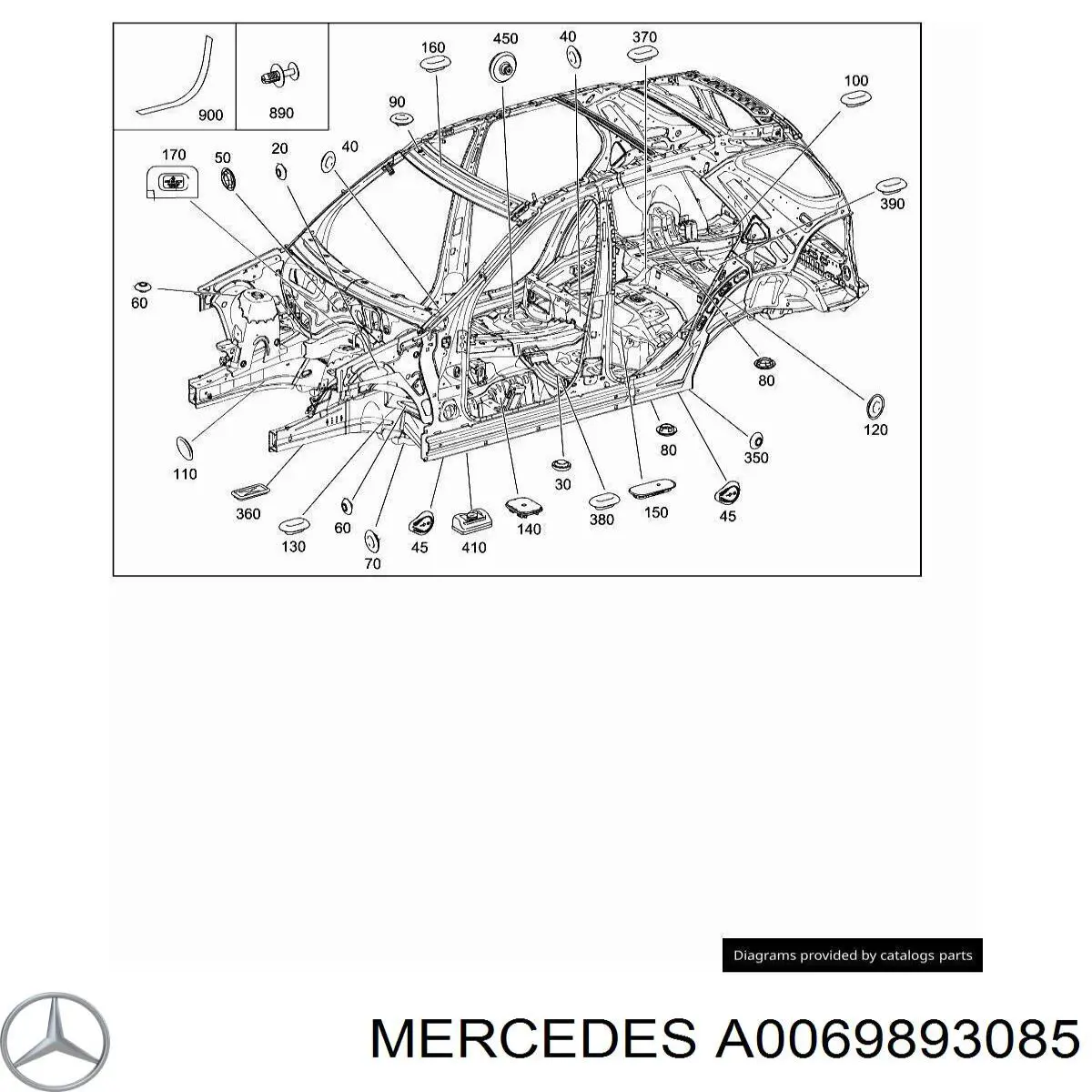 A0069893085 Mercedes Tampa de tanque de fluido para lavador