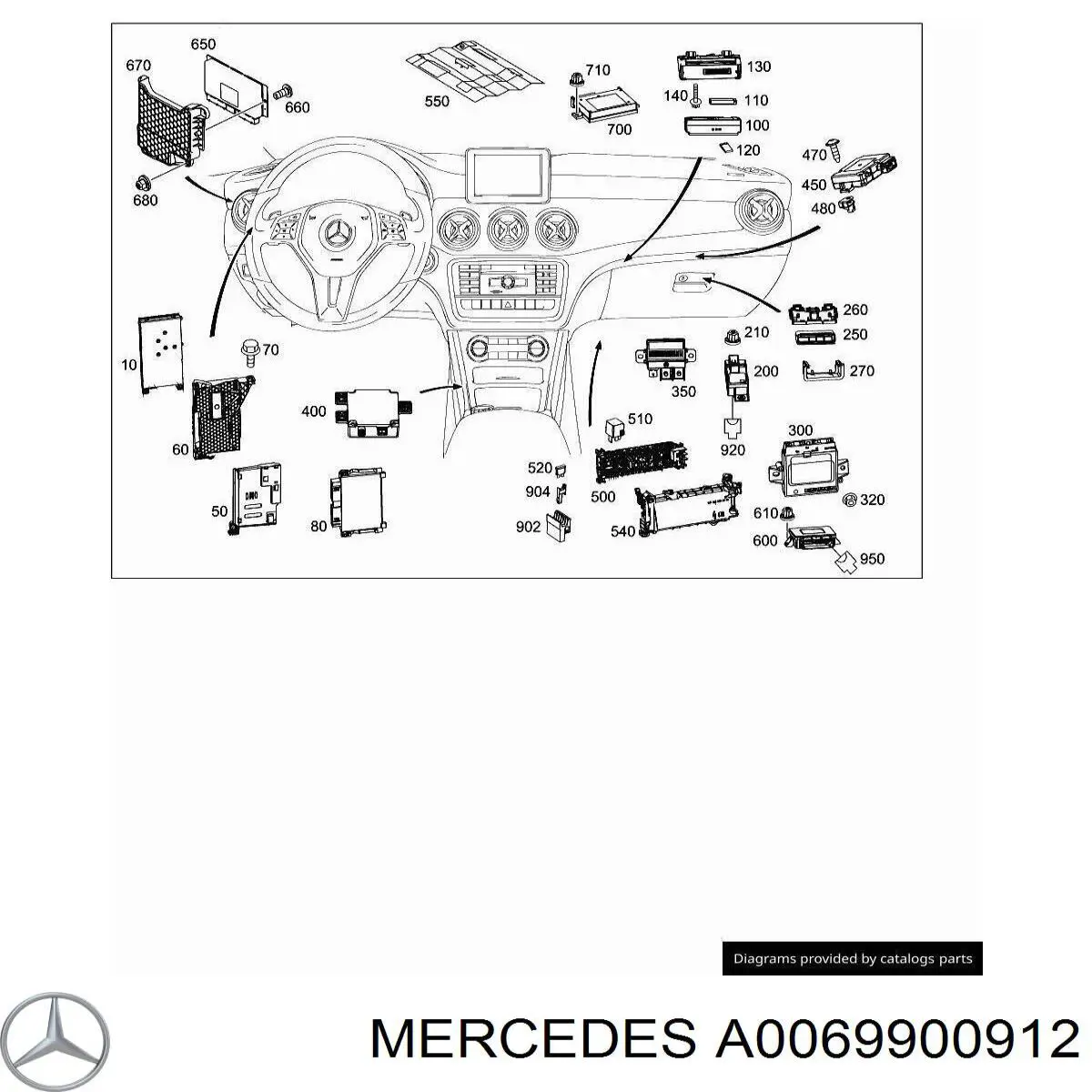 A0069900912 Mercedes 