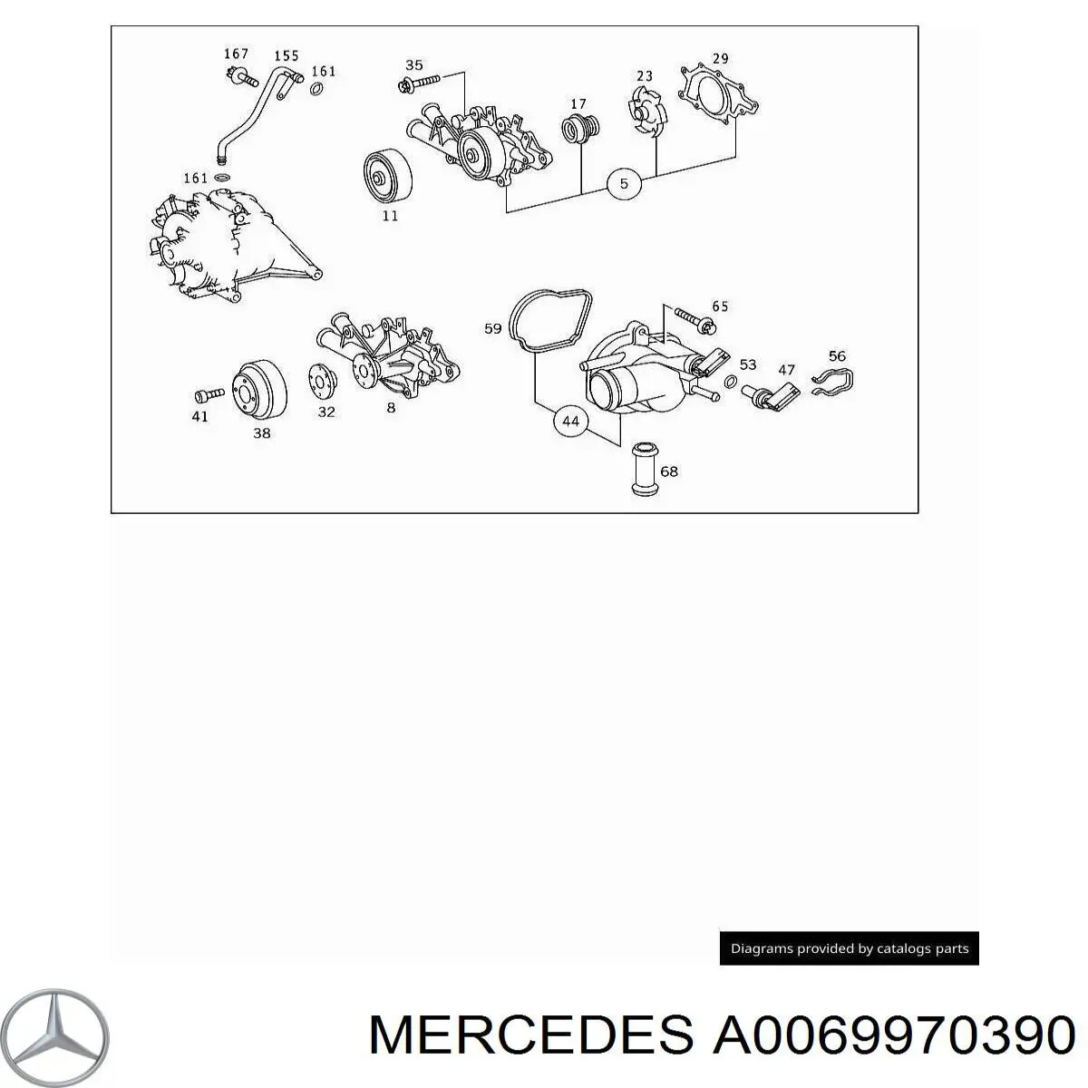 Compre A0069970390 Mercedes Braçadeira de aperto metálica, universal