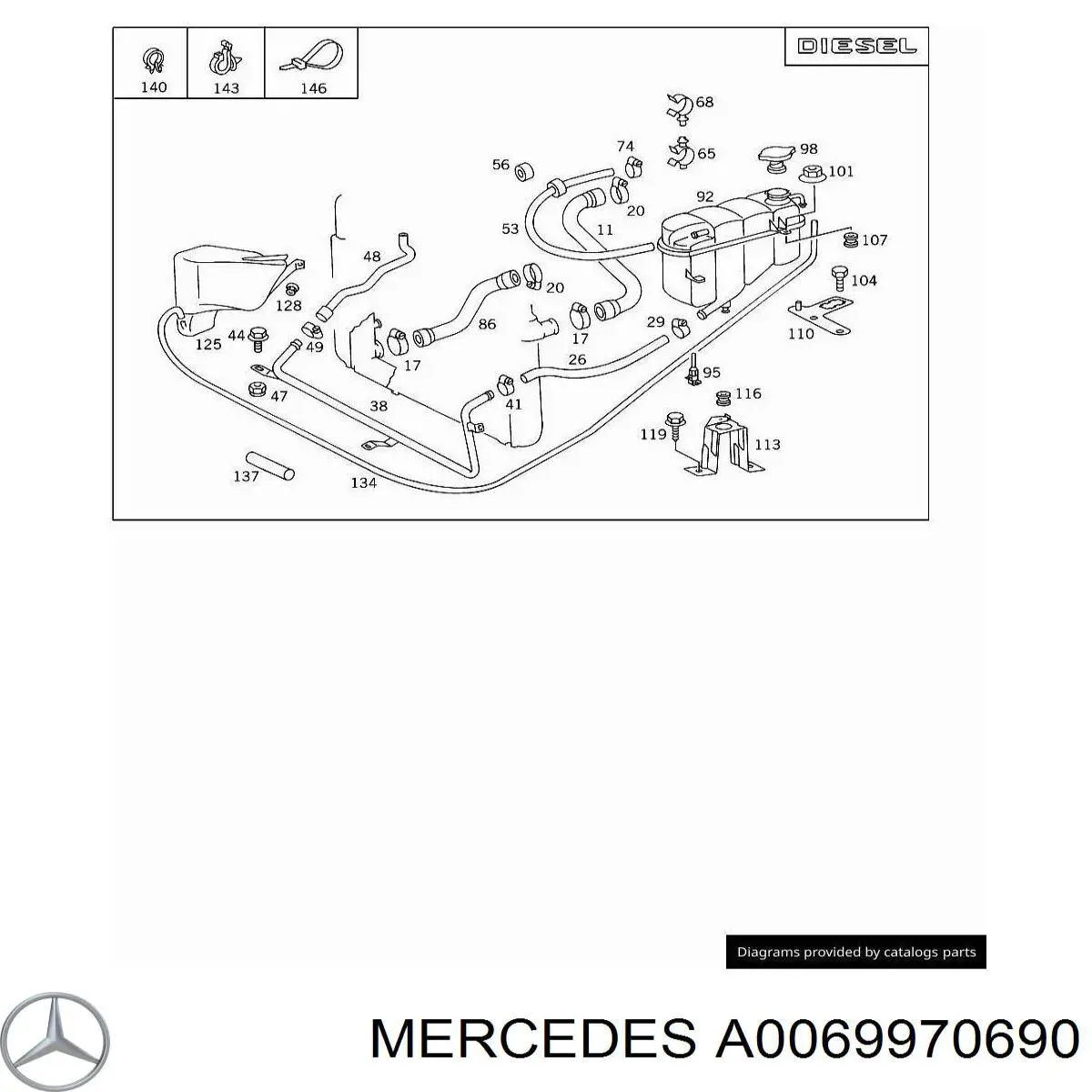 Braçadeira de mola Mercedes A0069972690 preço, a partir de 6,31 USD