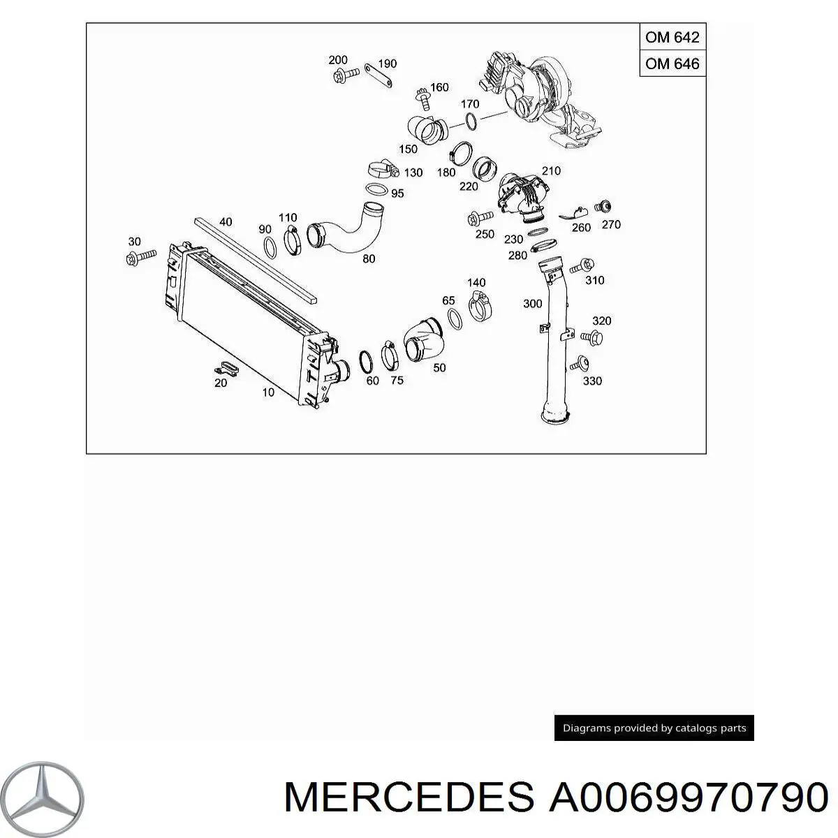 Compre A0069972690 Mercedes Braçadeira de mola