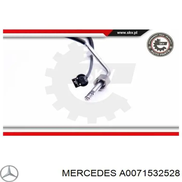Compre A0071532528 Mercedes Sensor de temperatura dos gases de escape (GE), até o catalisador