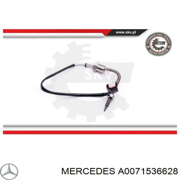 Sensor de temperatura dos gases de escape (GE), até o catalisador Mercedes A0071536628 preço, a partir de 52,87 USD