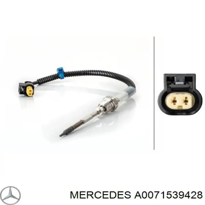 A0071539428 Mercedes Sensor de temperatura dos gases de escape (GE), antes de filtro de partículas diesel
