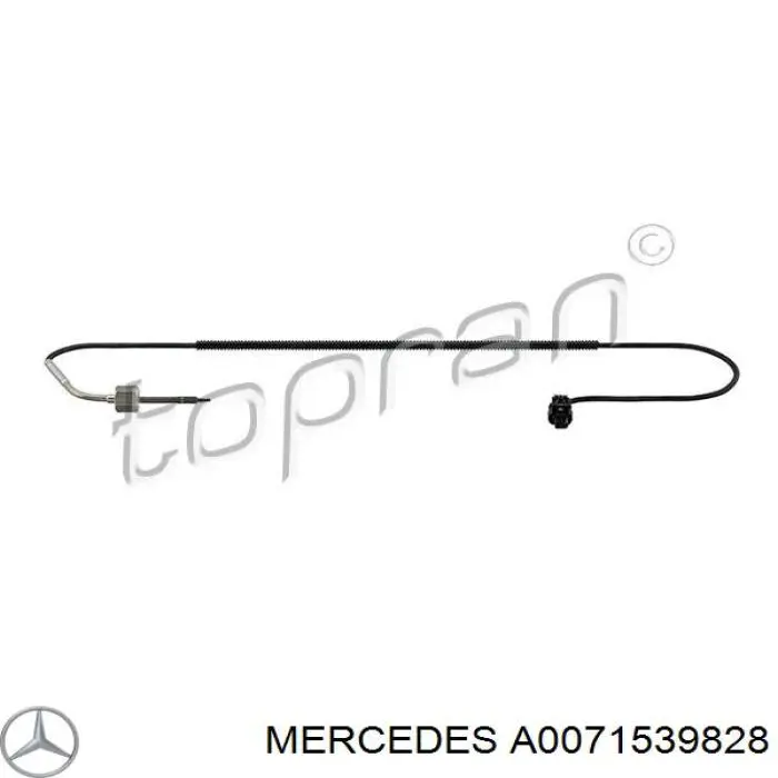 Sensor de temperatura dos gases de escape (GE), até o catalisador Mercedes A0071539828 preço, a partir de 64,30 USD