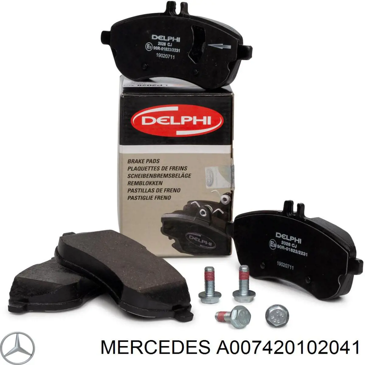 Compre A007420102041 Mercedes Sapatas do freio traseiras de disco