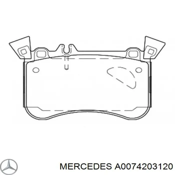 A0074203120 Mercedes Sapatas do freio dianteiras de disco