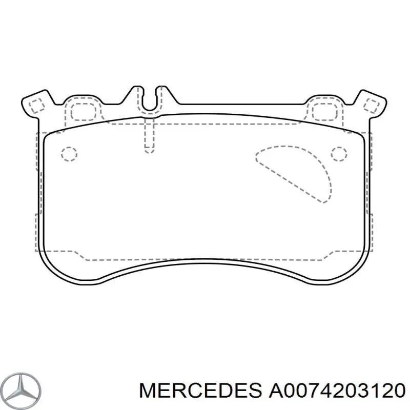 Compre A0074203120 Mercedes Sapatas do freio dianteiras de disco