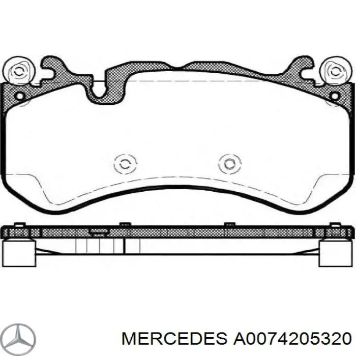 A0074205320 Mercedes Sapatas do freio dianteiras de disco