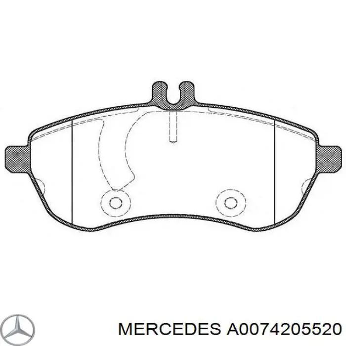 Sapatas do freio dianteiras de disco Mercedes A0074205520 preço, a partir de 38,11 USD
