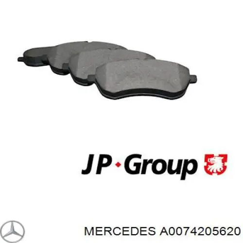 Compre A0074205620 Mercedes Sapatas do freio dianteiras de disco