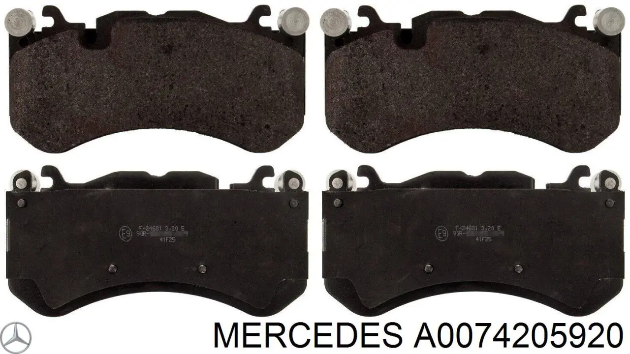 A0074205920 Mercedes Sapatas do freio dianteiras de disco