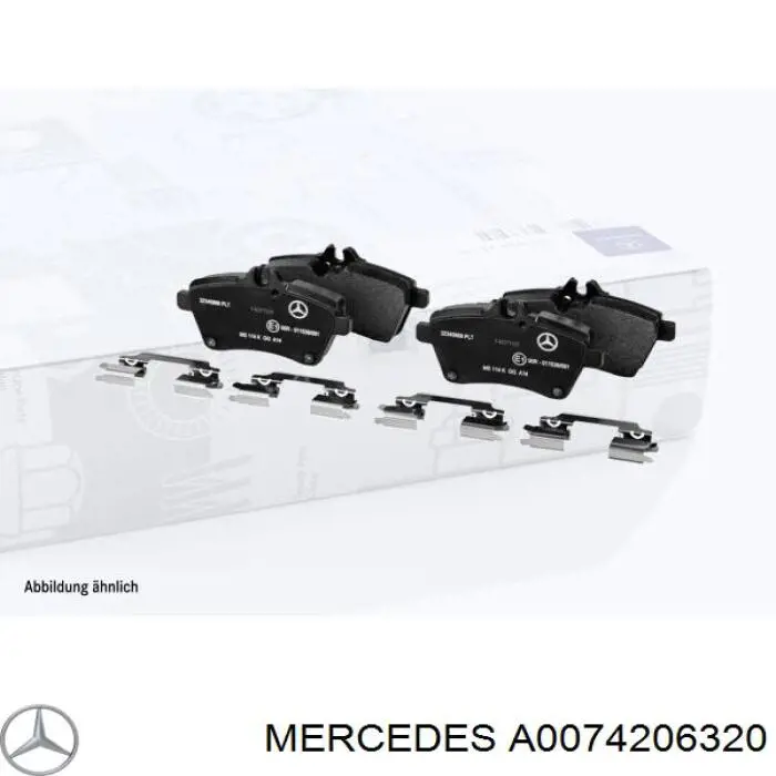 A0074206320 Mercedes Sapatas do freio dianteiras de disco