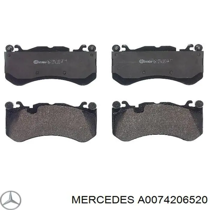 Sapatas do freio dianteiras de disco Mercedes A0074206520 preço, a partir de 470,41 USD