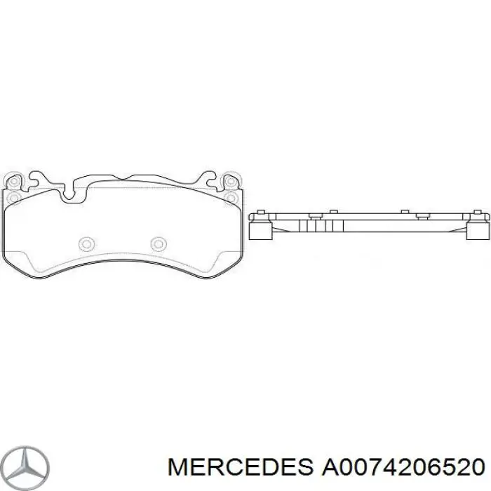 Compre A0074206520 Mercedes Sapatas do freio dianteiras de disco