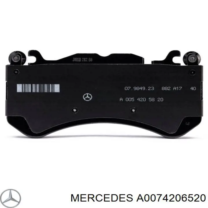 Sapatas do freio dianteiras de disco A0074206520 Mercedes