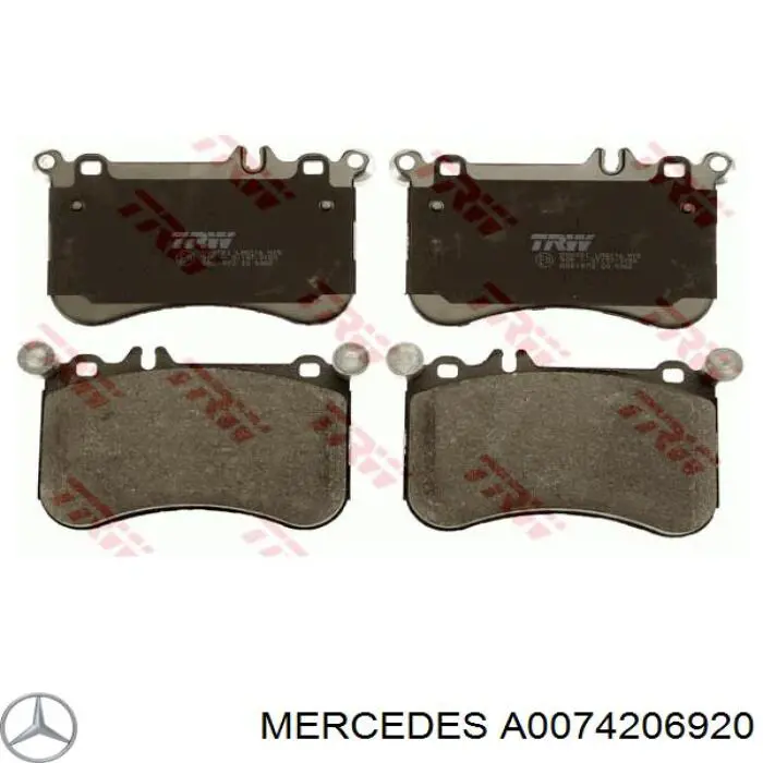 Sapatas do freio dianteiras de disco Mercedes A0074206920 preço, a partir de 89,24 USD