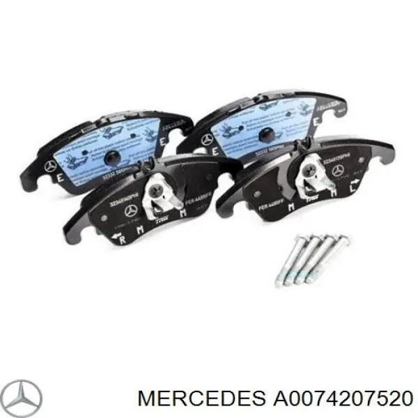 Sapatas do freio dianteiras de disco Mercedes A0074207520 preço, a partir de 43,68 USD