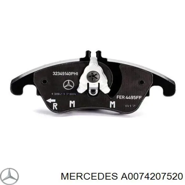 Compre A0074207520 Mercedes Sapatas do freio dianteiras de disco