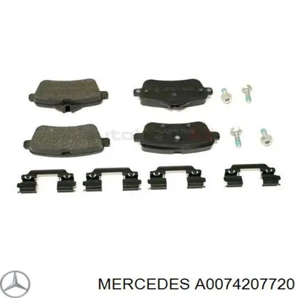 Sapatas do freio traseiras de disco Mercedes A0074207720 preço, a partir de 45,22 USD